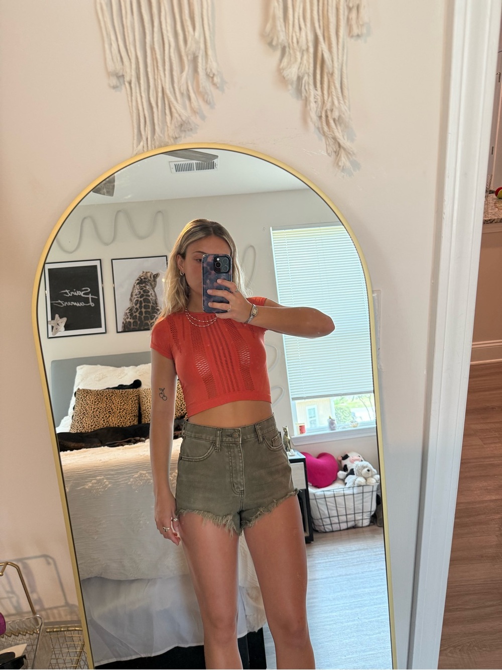 BDG Olive Green High-Rise shorts